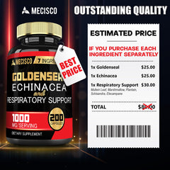 Mecisco Goldenseal 200-cap bottle ready for use