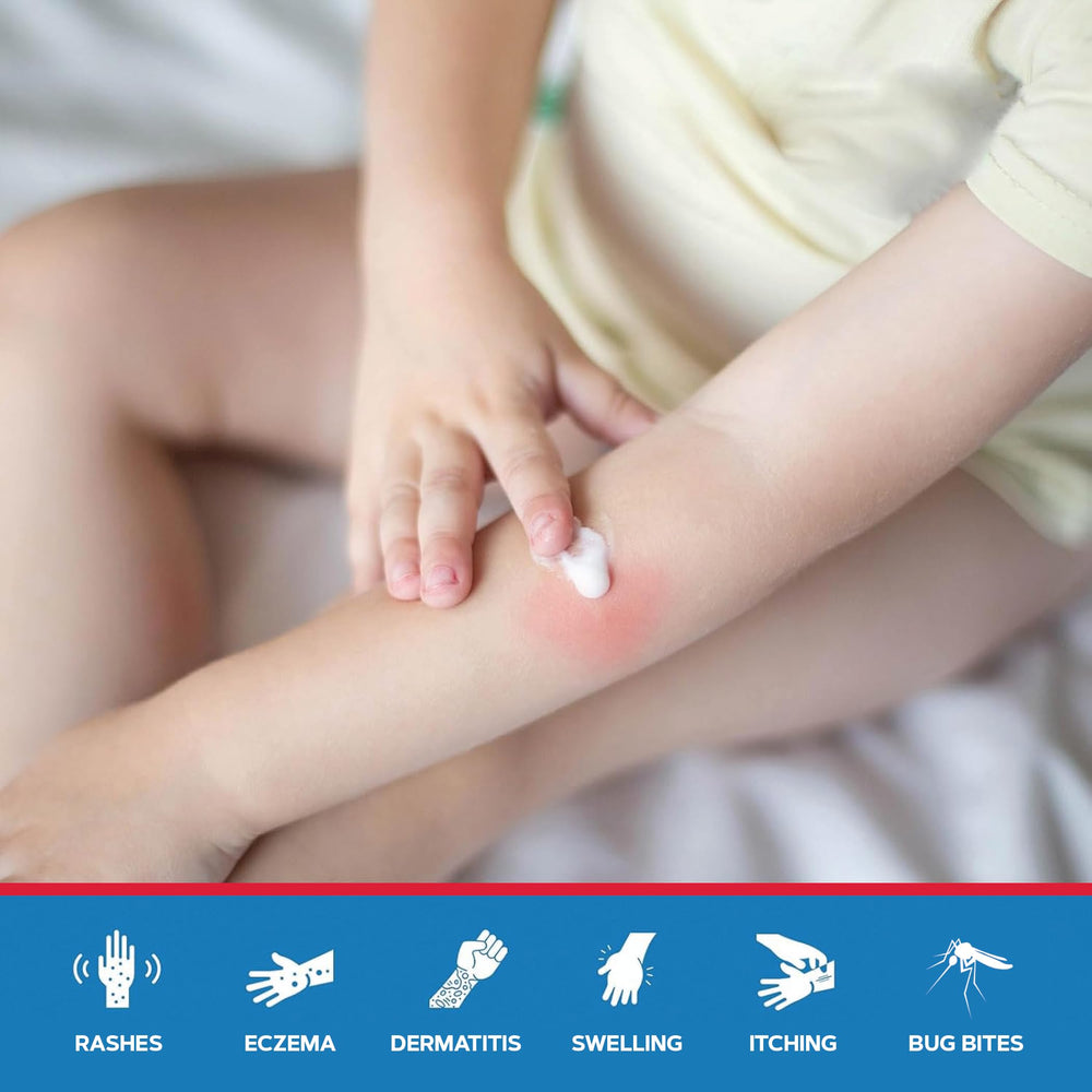 MED PRIDE 1% Hydrocortisone Cream on skin in use to calm irritation
