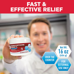 MED PRIDE 1% Hydrocortisone Cream label closeup highlighting trusted formulation