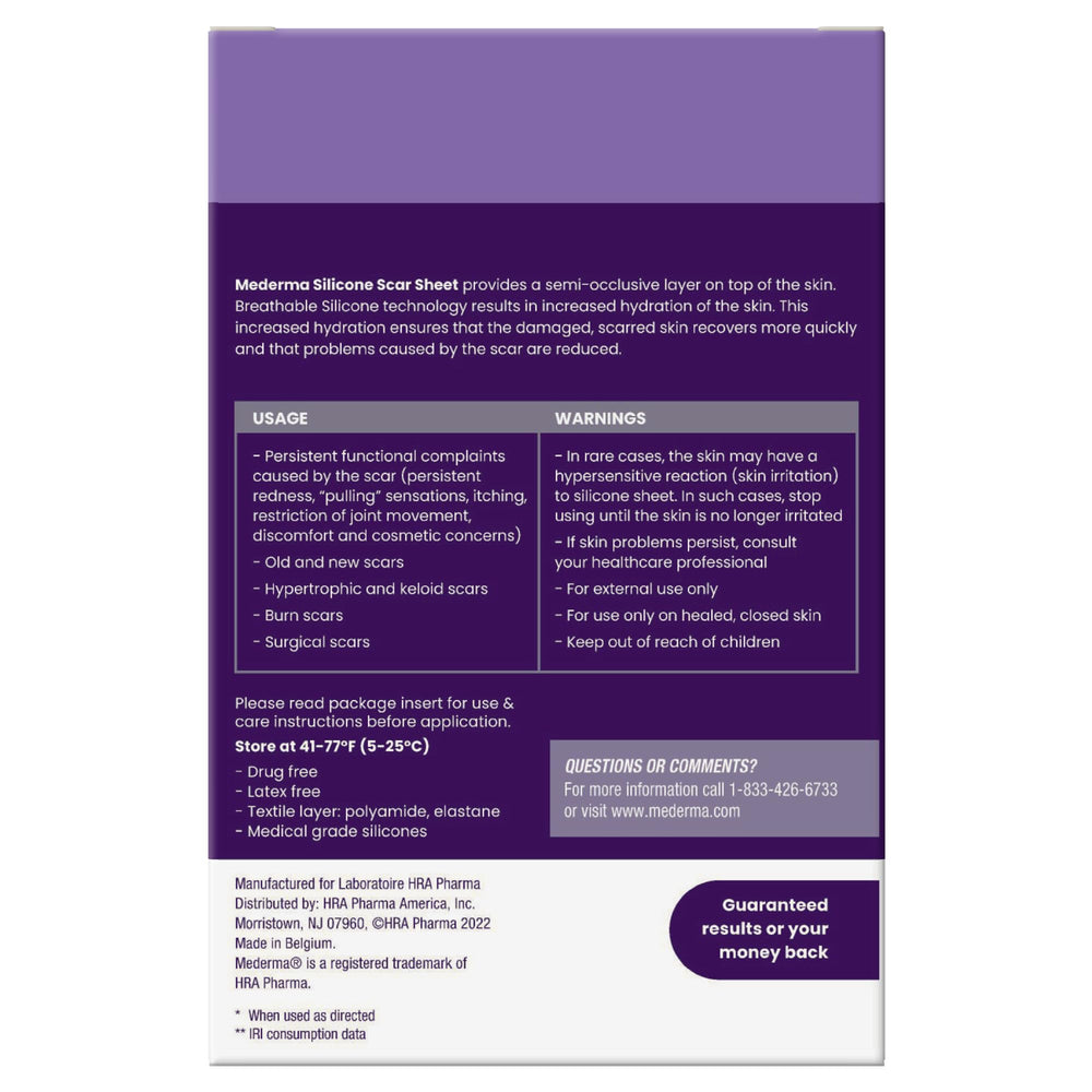 Mederma silicone scar sheet is HSA/FSA eligible for budgeting.