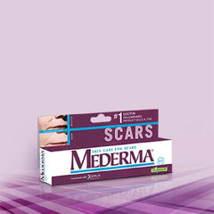 Mederma scar cream being applied gently for scar visibility reduction