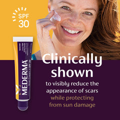 Mederma Scar Cream Plus SPF 30 moisture-retention formula supports skin hydration.