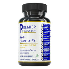Bottle of Medi Chlorella-FX capsules, 120 vegetarian capsules