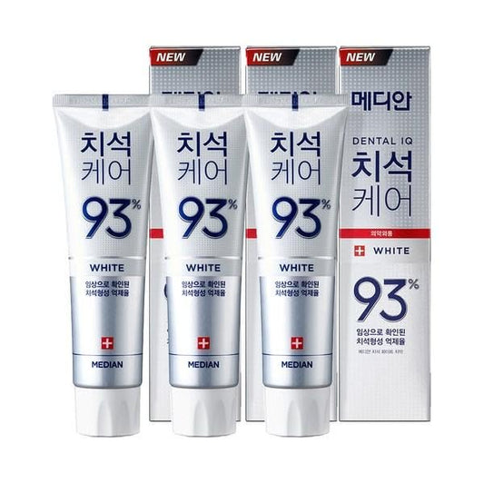 Median Dental IQ 93% toothpaste 3-pack packaging front view