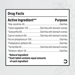 MediNatura BHI tablets dissolve on the tongue for gentle gut support.