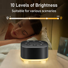 Meditation White Noise Machine timer controls help set sessions without disturbance.