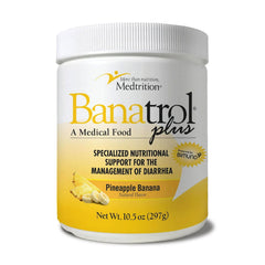Medtrition Banatrol pineapple bottle showing potential fast, non-constipating relief.