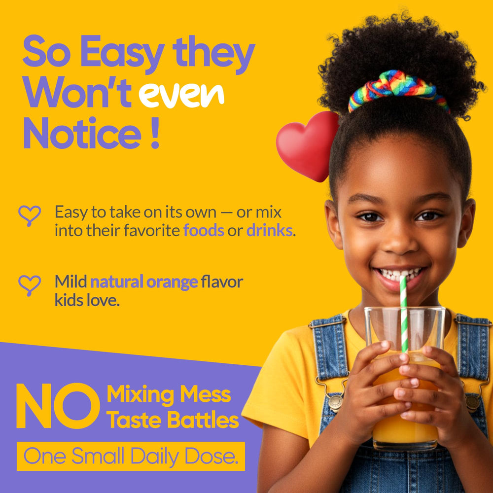 Allergen-free and sugar-free label on HyFiber Kids packaging