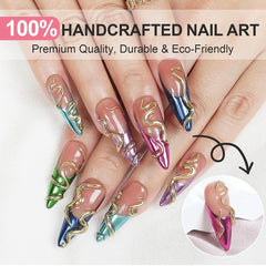 Meemooron Duck Press on Nails durable acrylic construction supports long-lasting wear.