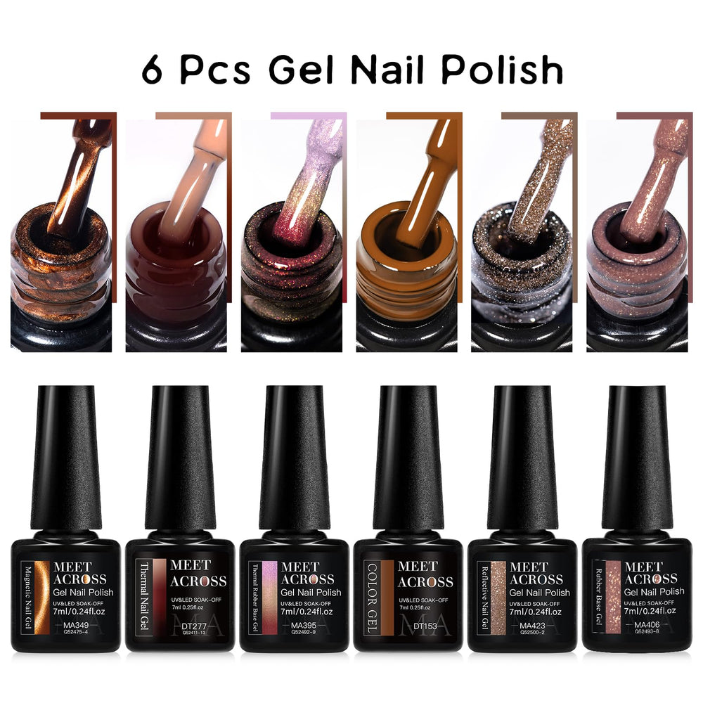 MEET ACROSS glitter close-up highlights sparkling texture for festive nails