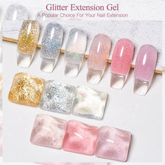 MEET ACROSS Poly Gel Set eco-friendly ingredients badge on packaging.