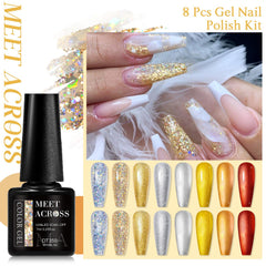 MEET ACROSS red glitter nail polish swatches add vibrant sparkle.