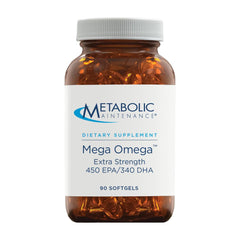 Bottle of Metabolic Maintenance Mega Omega Extra Strength 90 softgels