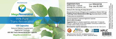Close-up of Mega Resveratrol capsules