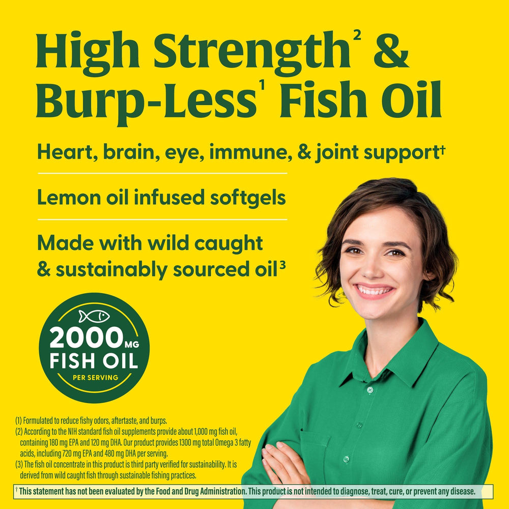 Label showing 1200mg EPA & DHA per serving