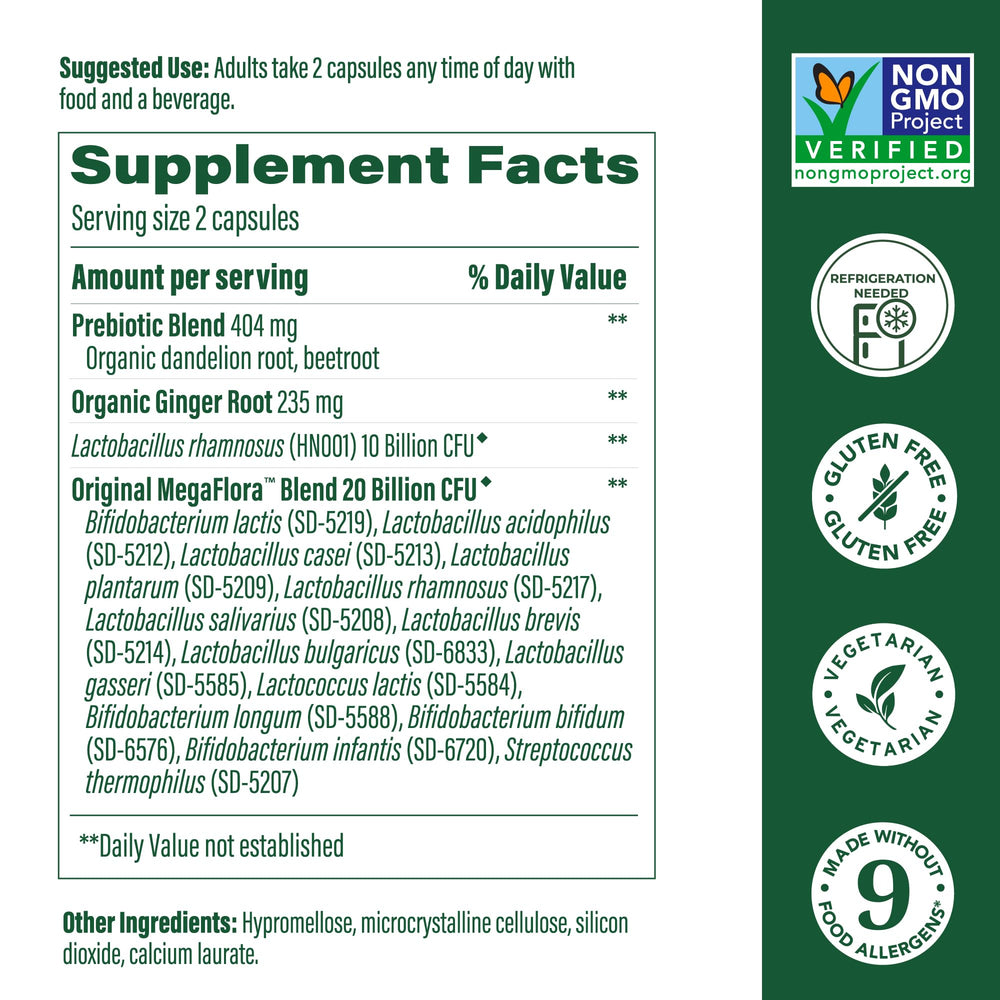 Product label highlighting 30 billion CFU per serving