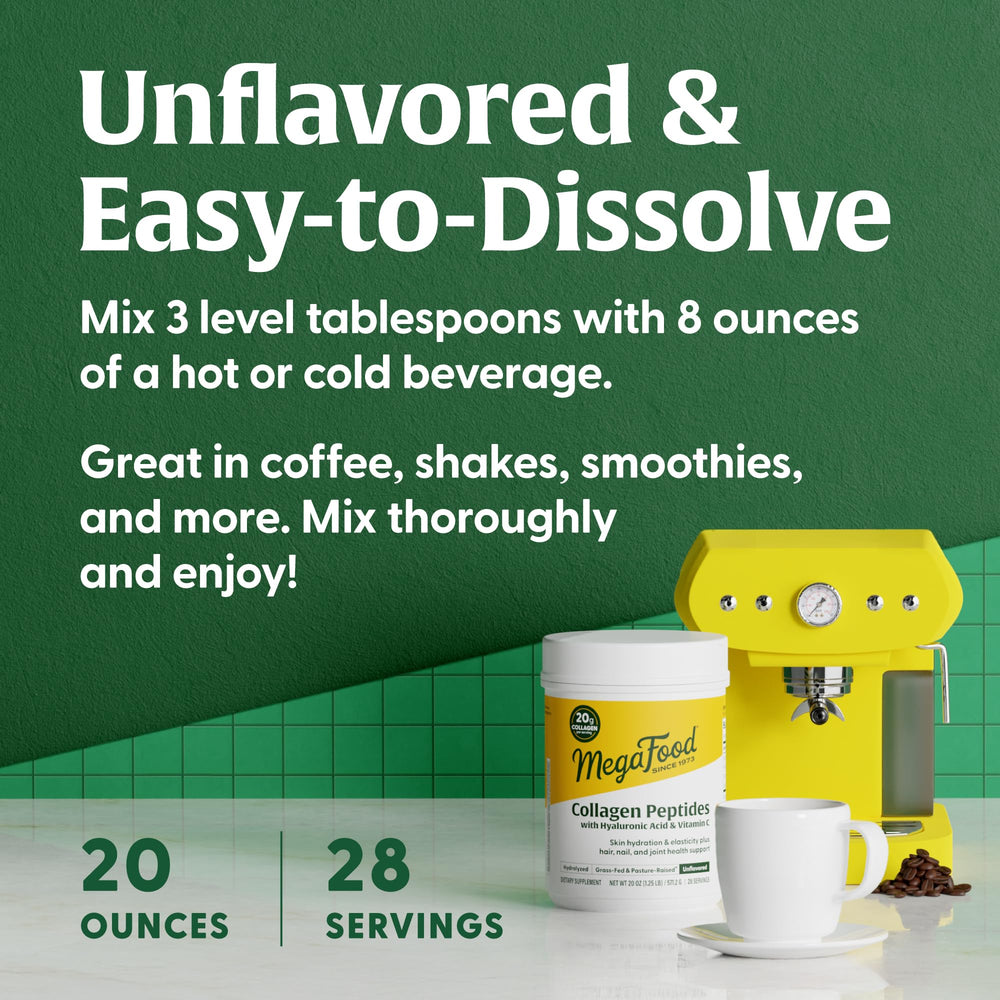 Collagen powder dissolving in coffee