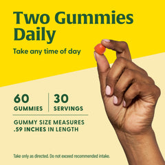 Third-party tested and GMP label on MegaFood gummies