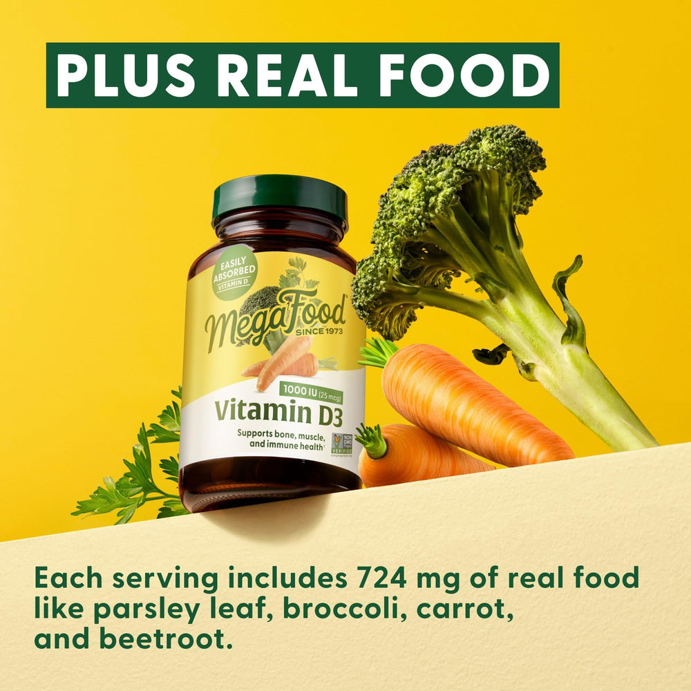 Real-food ingredients used in MegaFood Vitamin D3 formula