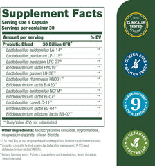 Close-up of 12 probiotic strains blend