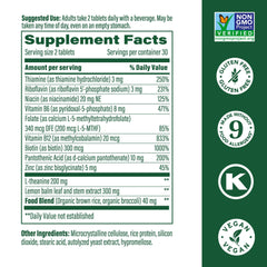 Illustration showing L-Theanine and B Complex ingredients