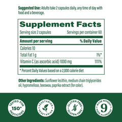 Close-up of Liposomal Vitamin C capsules