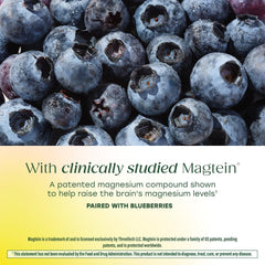 MegaFood Magtein with blueberries per serving highlights antioxidant polyphenols