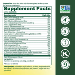 MegaFood Men's Advanced Multivitamin tablets arranged for easy daily use and energy metabolism.