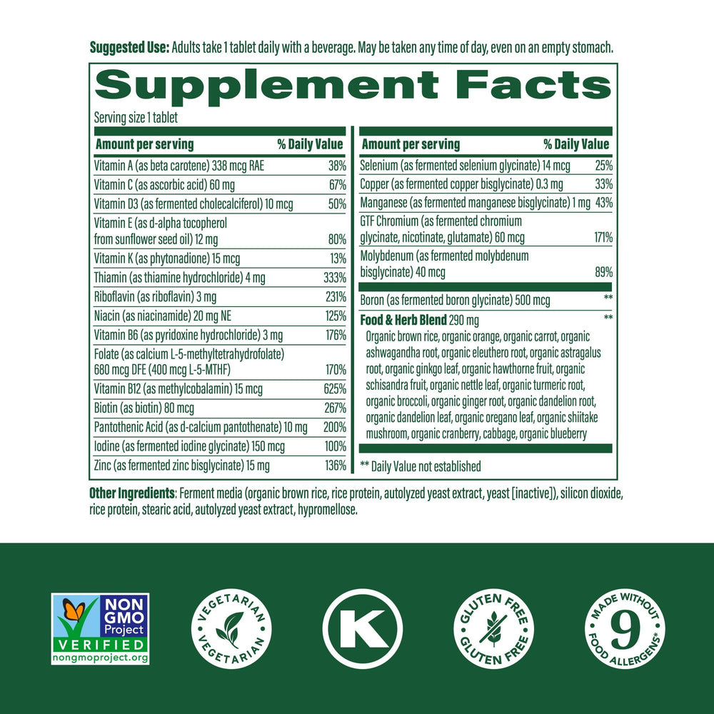 Product label showing 30 tablets per bottle