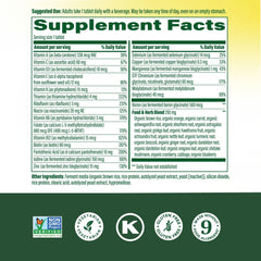 MegaFood Multivitamin Men 40+ bottle back shows nutrient list and absorbed forms