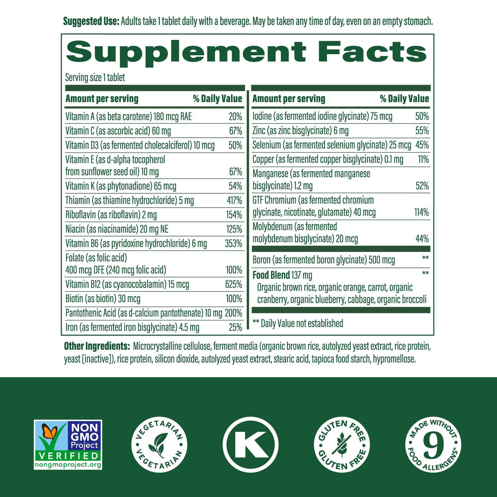 Label highlighting Vitamin C and zinc for immune support