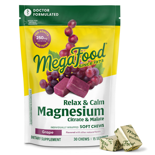 Hero image of MegaFood Relax + Calm Magnesium Grape Soft Chews