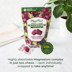 Product bottle with label highlighting magnesium citrate and malate