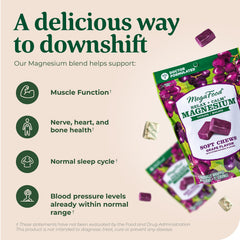 Two bottles of MegaFood Relax + Calm Magnesium Soft Chews (pack of 2) on a white background