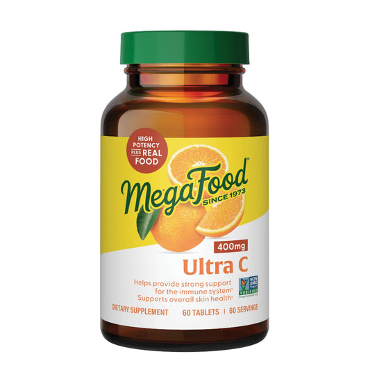 MegaFood Ultra C 400 mg bottle on white background