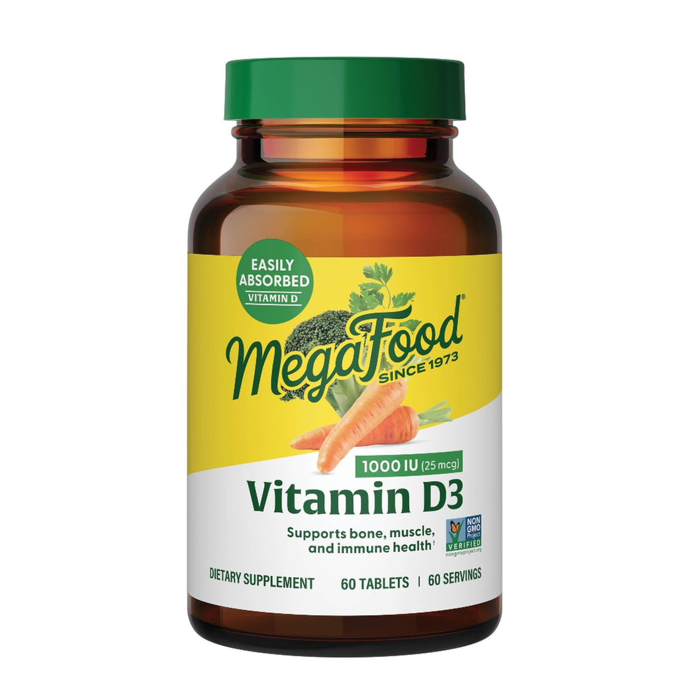 MegaFood Vitamin D3 1000 IU bottle label