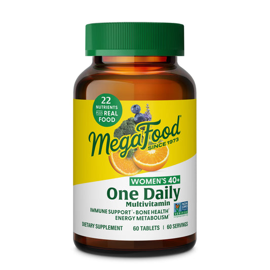 Bottle of MegaFood Women's 40+ One Daily Multivitamin