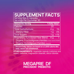 Front view of MegaPre DF packaging