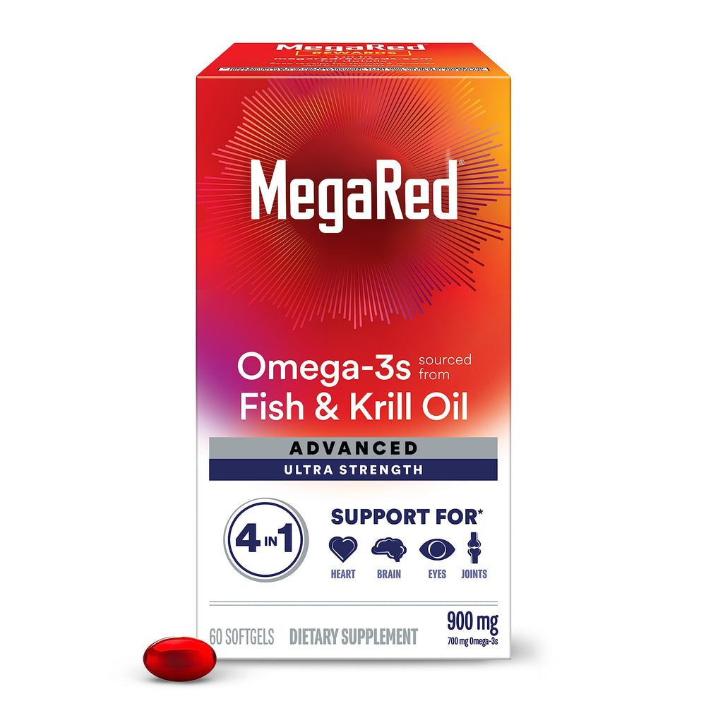 Megared Advanced 4in1 Omega-3 900mg bottle front label