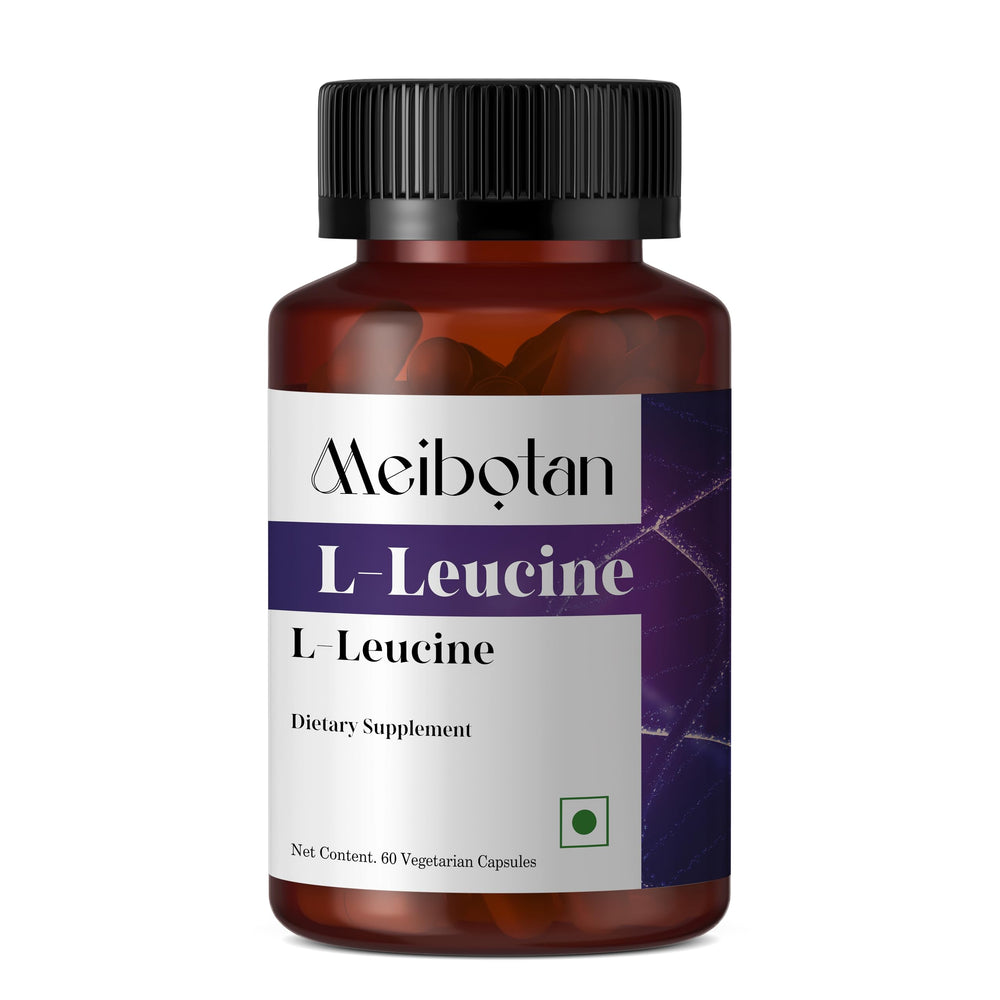 60 vegetarian capsules packaging for MEIBOTAN L-Leucine