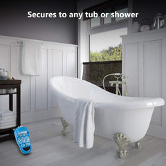 Meidong foot scrubber blue color for easy, hands-free cleansing.