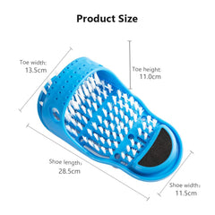 Meidong shower foot scrubber installed with durable suction cups for stability.