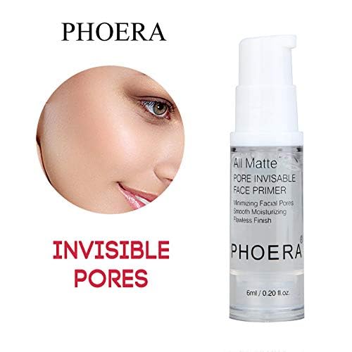 Before-and-after look with Meifen PHOERA primer on pore visibility