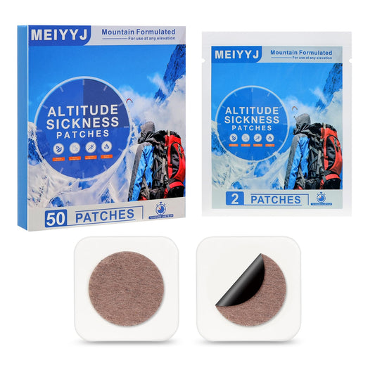 MEIYYJ altitude sickness patch front view highlights compact, portable design for on-the-go altitude trips.