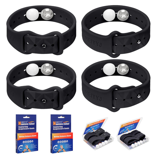 MEIYYJ motion sickness bands pack front view for travel relief.