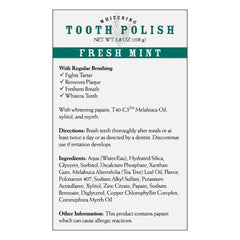 Close-up label of Melaleuca Whitening Tooth Polish Fresh Mint