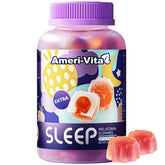 Bottle of Melatonin 3mg Gummies for Adults on white background