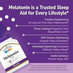 Close-up of melatonin 3 mg tablet