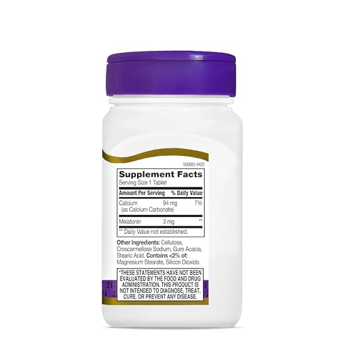 Melatonin bottle on shelf display