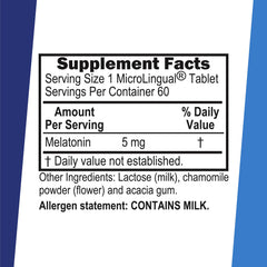 Fast-dissolving MicroLingual melatonin tablet illustration